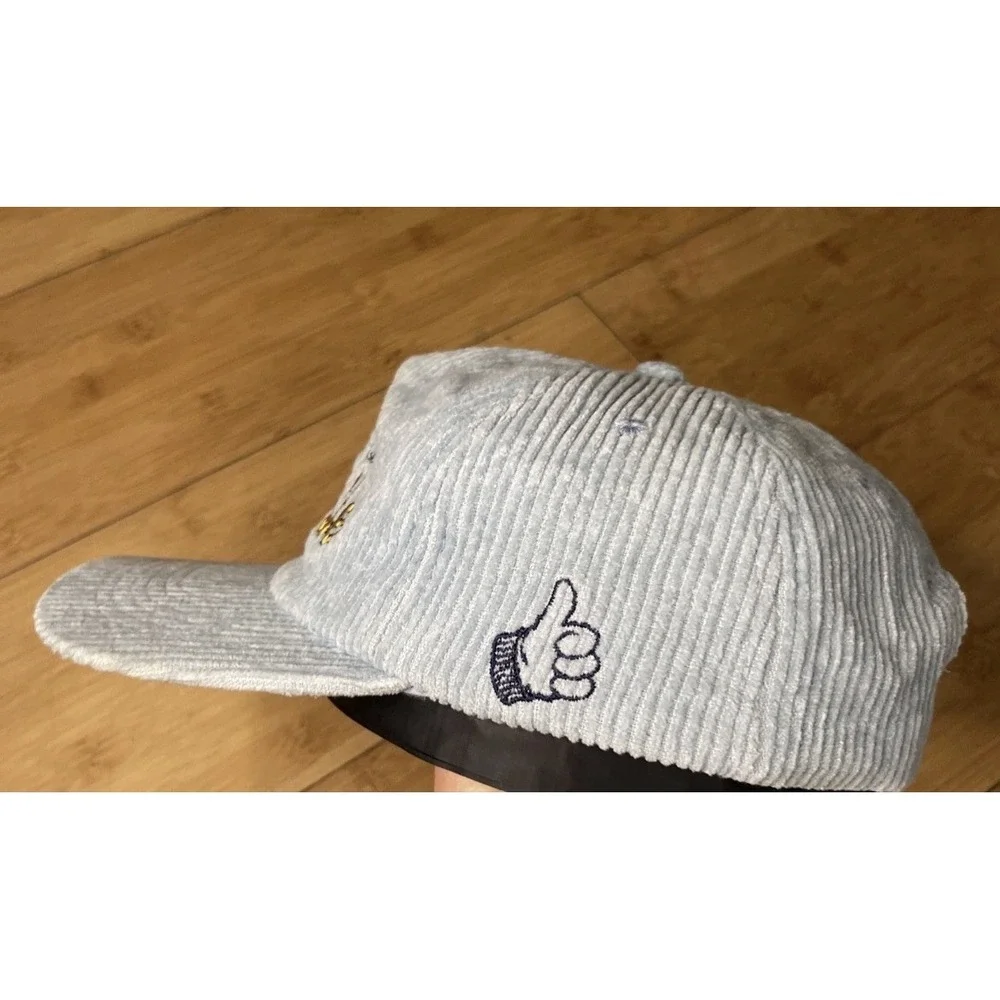 HAVE A NICE‎ GAME Nashville Script Light Baby Blue Corduroy Retro Snapback Hat